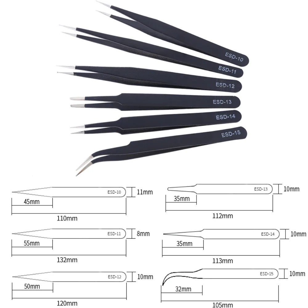 6 adet Hassas Cımbız Seti ESD  - Electronics Repair Tools incelemesi ve fiyatı